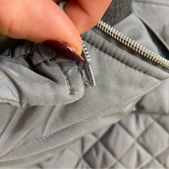 INTL d.e.t.a.i.l.s Women's Quilted Zip Front Coat Jacket with Hood Size XL - Picture 12 of 14